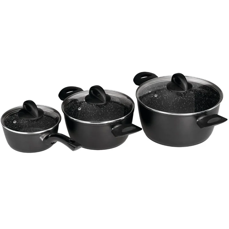 Тенджери и тигани Комплект тенджери Jata Granite BC3