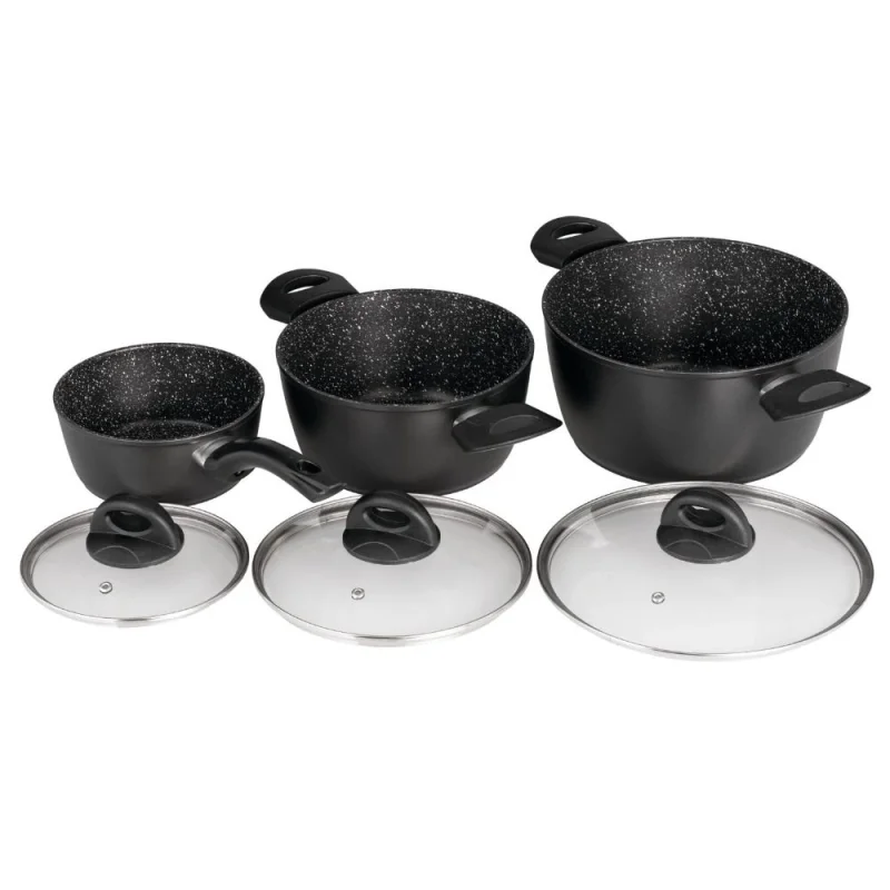 Тенджери и тигани Комплект тенджери Jata Granite BC3