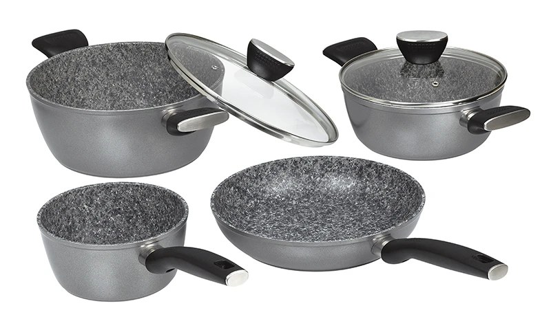 Тенджери и тигани Комплект тенджери Jata Granite BC4